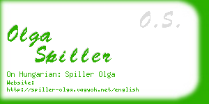 olga spiller business card